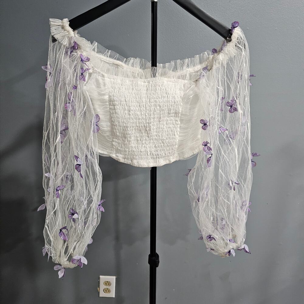 Shein‎ butterfly top size S - Picture 3 of 5